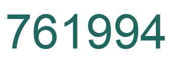 Number 761994 green image