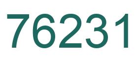 Number 76231 green image