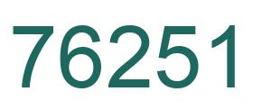 Número 76251 imagen verde