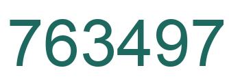 Number 763497 green image