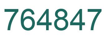 Number 764847 green image