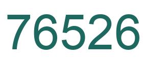 Number 76526 green image