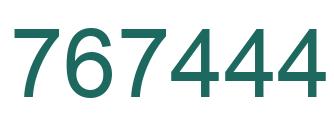 Número 767444 imagen verde