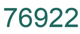 Number 76922 green image