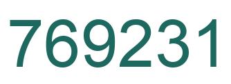 Number 769231 green image