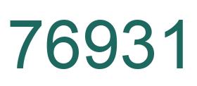 Number 76931 green image