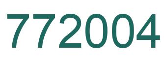 Number 772004 green image