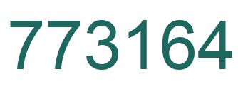 Number 773164 green image