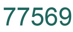 Number 77569 green image