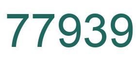 Number 77939 green image