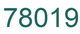 Number 78019 green image