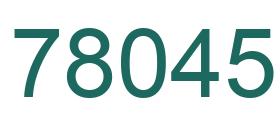 Number 78045 green image
