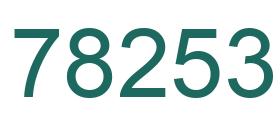Number 78253 green image