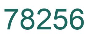 Number 78256 green image