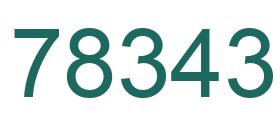 Number 78343 green image
