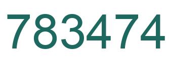 Number 783474 green image