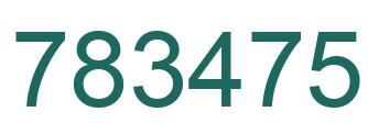 Number 783475 green image
