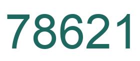 Número 78621 imagen verde