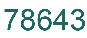 Number 78643 green image