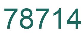 Number 78714 green image
