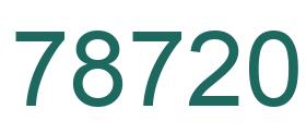 Number 78720 green image