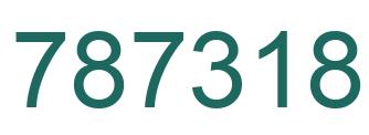 Number 787318 green image