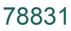 Number 78831 green image