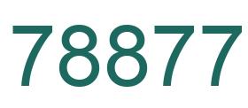 Number 78877 green image