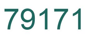Number 79171 green image