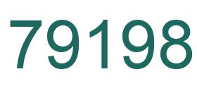 Number 79198 green image