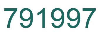 Number 791997 green image