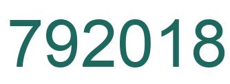 Number 792018 green image