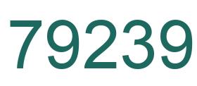 Number 79239 green image