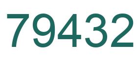 Number 79432 green image