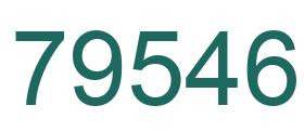 Number 79546 green image
