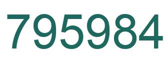 Number 795984 green image