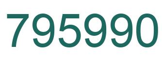 Number 795990 green image