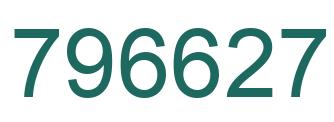 Number 796627 green image