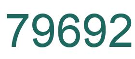 Number 79692 green image