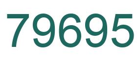 Number 79695 green image