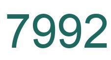 Number 7992 green image