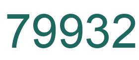 Number 79932 green image