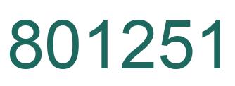 Número 801251 imagen verde