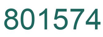 Número 801574 imagen verde