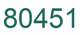 Número 80451 imagen verde