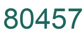 Number 80457 green image