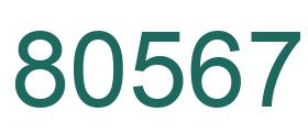 Number 80567 green image