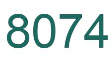 Number 8074 green image