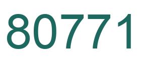 Number 80771 green image