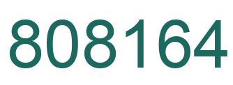 Number 808164 green image